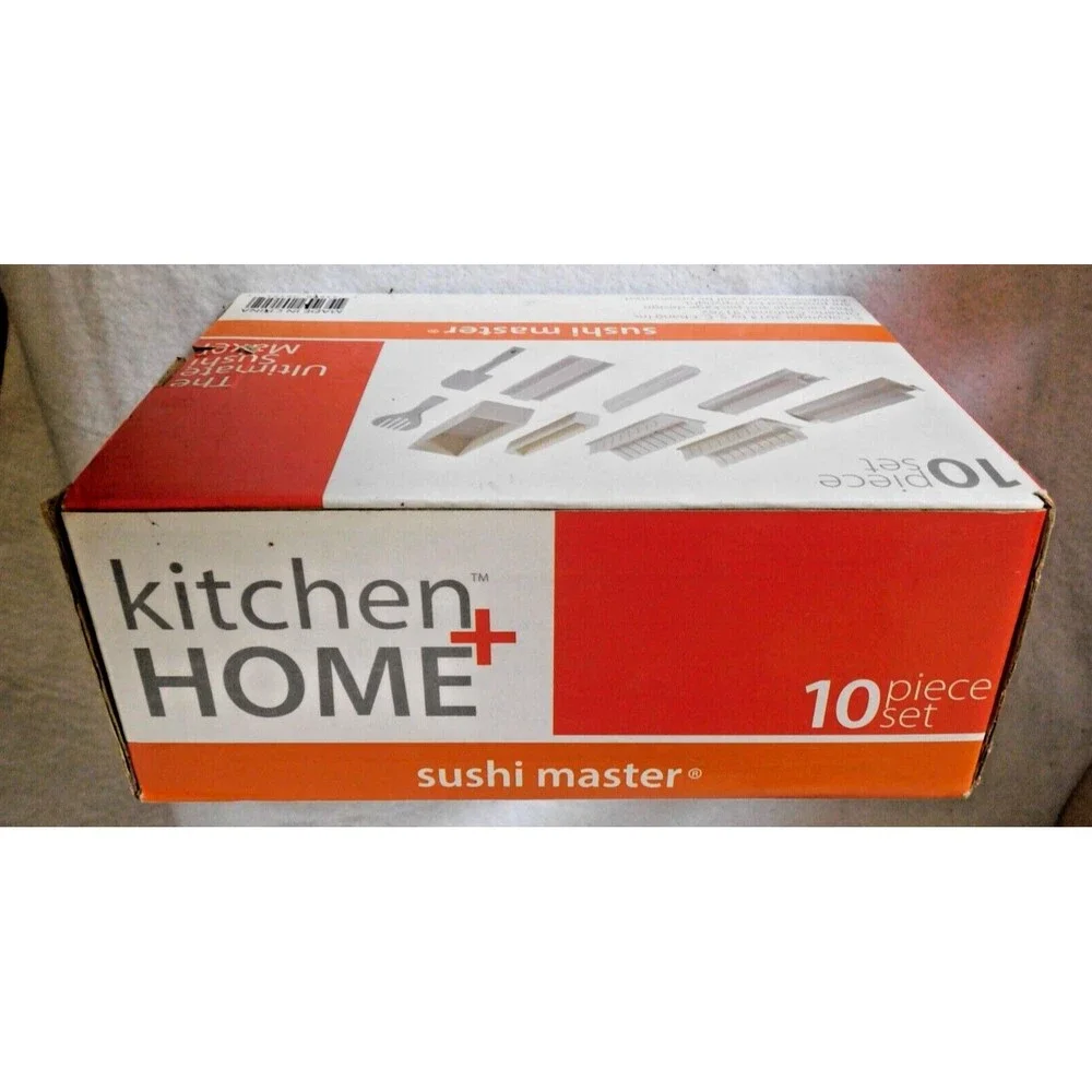 Kitchen + Home 10 Pc Sushi Master Ultimate Sushi Maker Kit Rice Roll Molds